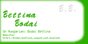 bettina bodai business card